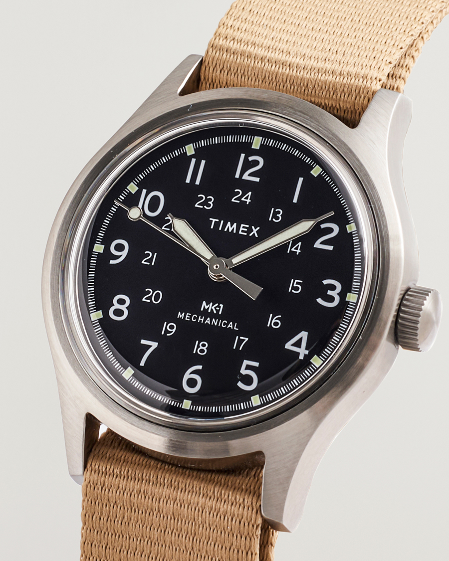 Heren | Timex MK1 Hand Wind 36mm Tan Black Dial | Timex | MK1 Hand Wind 36mm Tan Black Dial