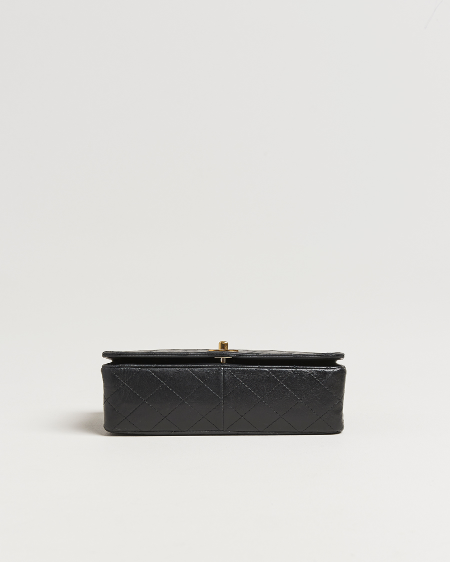 Homme | Chanel Pre-Owned Classic Single Flap Bag Lambskin Black | Chanel Pre-Owned | Classic Single Flap Bag Lambskin Black