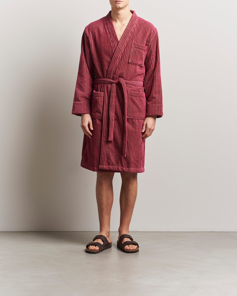 Heren | OAS Striped Velour Robe Botanico | OAS | Striped Velour Robe Botanico