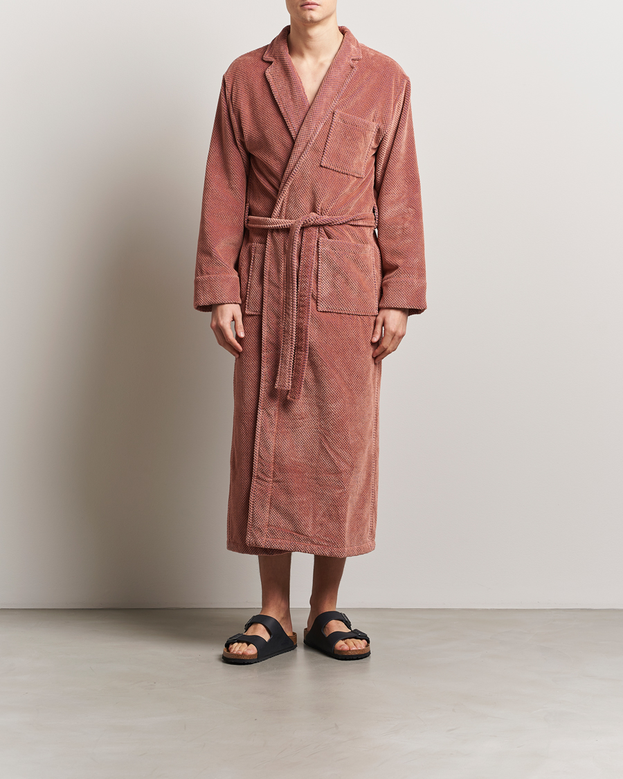 Heren | OAS Velour Long Robe Roza | OAS | Velour Long Robe Roza