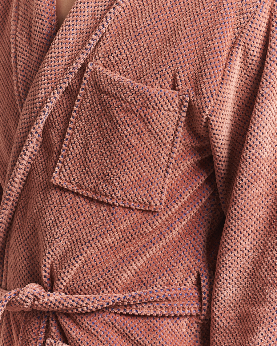Heren | OAS Velour Long Robe Roza | OAS | Velour Long Robe Roza