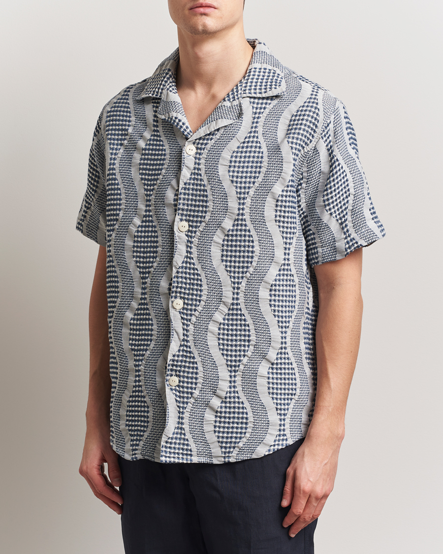 Heren | Overhemden | OAS | Cuba Waffle Shirt Coma