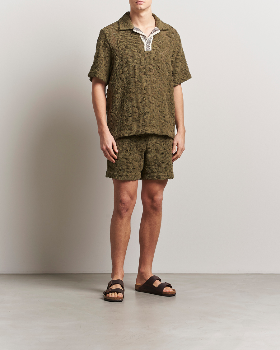 Heren | Korte broek | OAS | Cuba Crochet Shorts Pine Verve