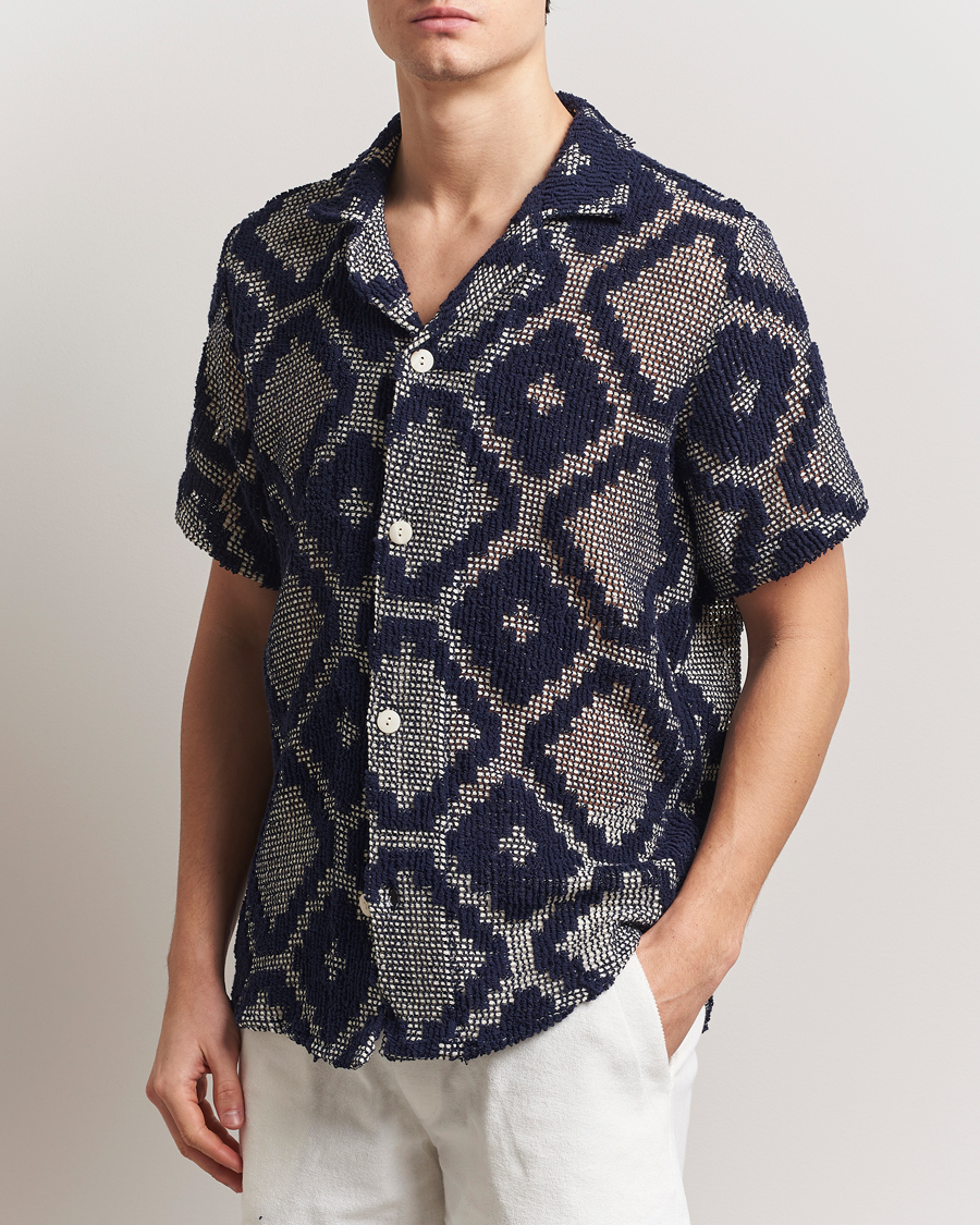 Heren | Overhemden | OAS | Cuba Crochet Shirt Trastevere