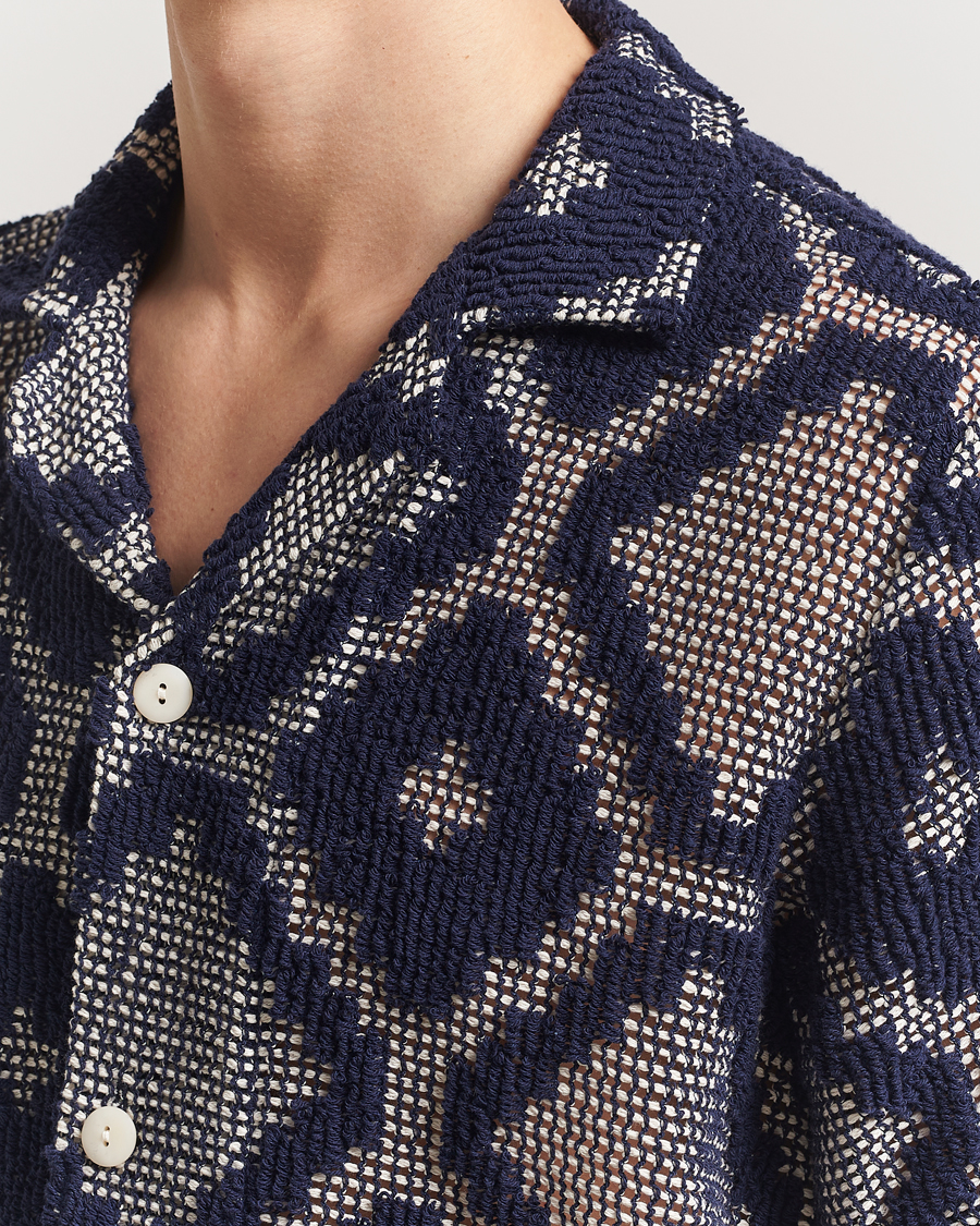 Heren | Overhemden | OAS | Cuba Crochet Shirt Trastevere