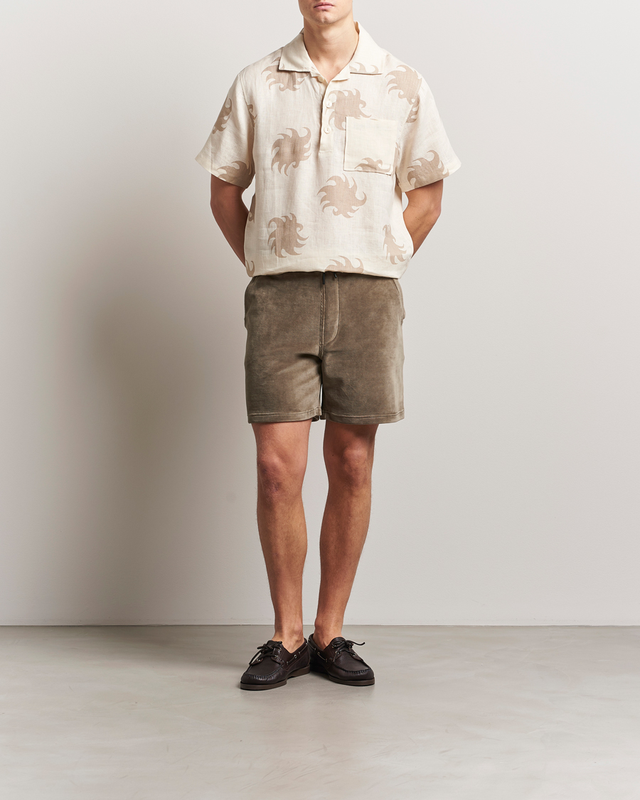 Heren | Korte broek | OAS | Velour Shorts Morel