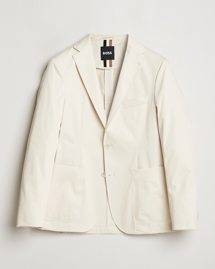 Heren | Blazers | BOSS BLACK | Hanry Cotton Blazer Open White