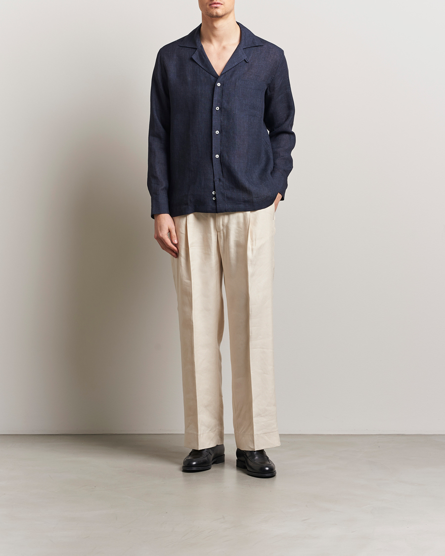 Homme | Chemises | Lardini | Paul Linen Resort Shirt Navy