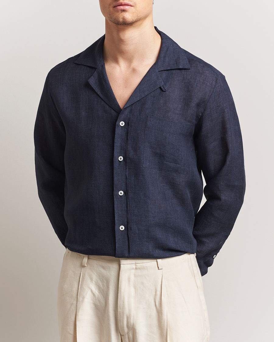 Homme | Chemises | Lardini | Paul Linen Resort Shirt Navy
