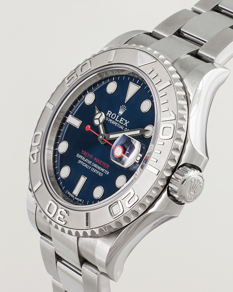 Heren | Rolex Pre-Owned Yacht Master Oyster Perpetual Steel Platinum | Rolex Pre-Owned | Yacht Master Oyster Perpetual Steel Platinum