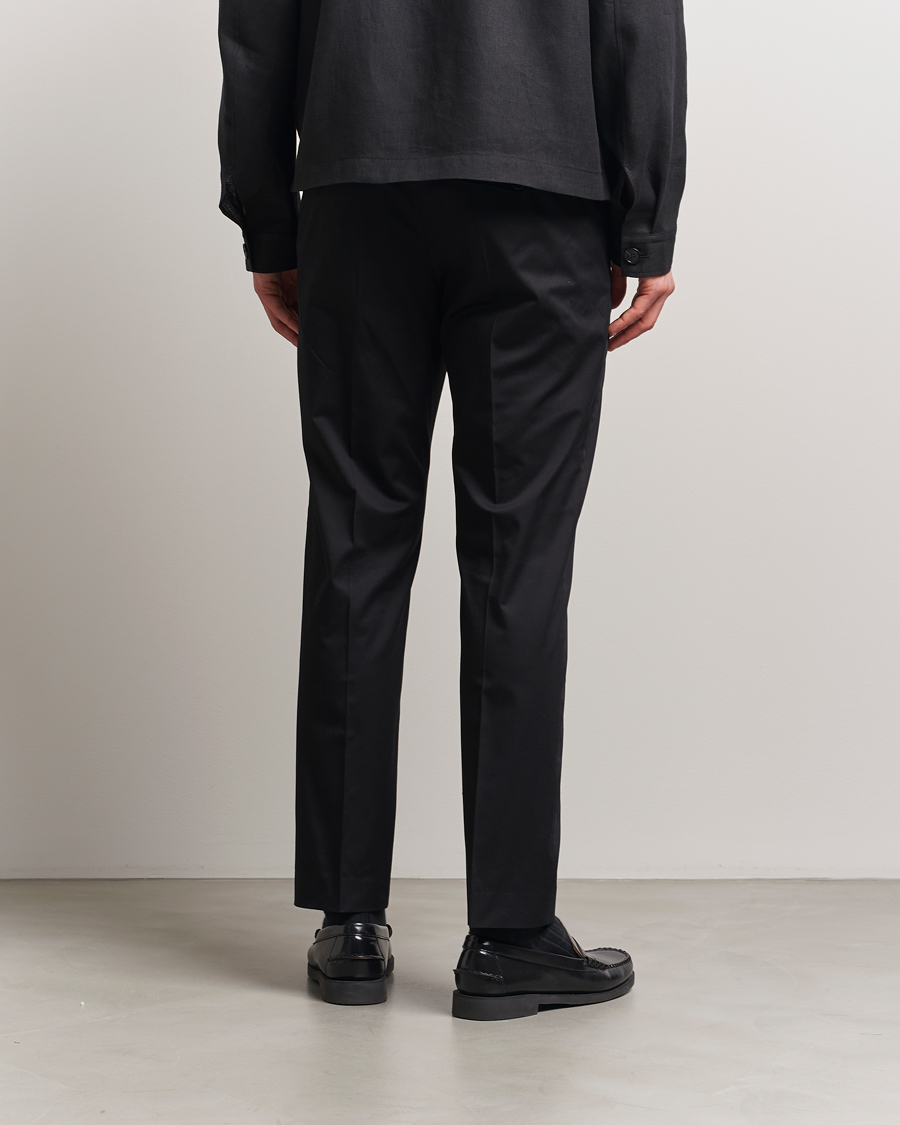 Homme | Pantalons | Tiger of Sweden | Tannen Cotton Drawstring Trousers Black