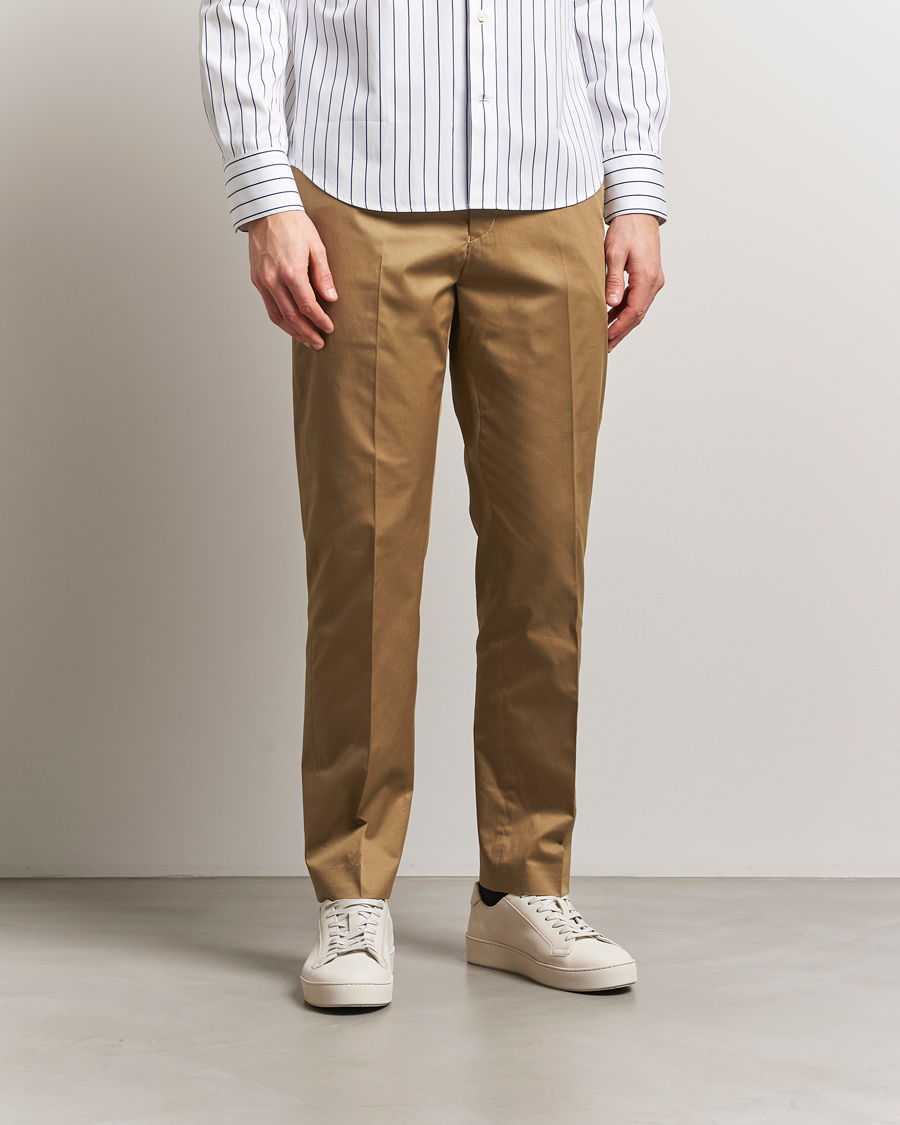 Homme | Pantalons | Tiger of Sweden | Tannen Cotton Drawstring Trousers Beige