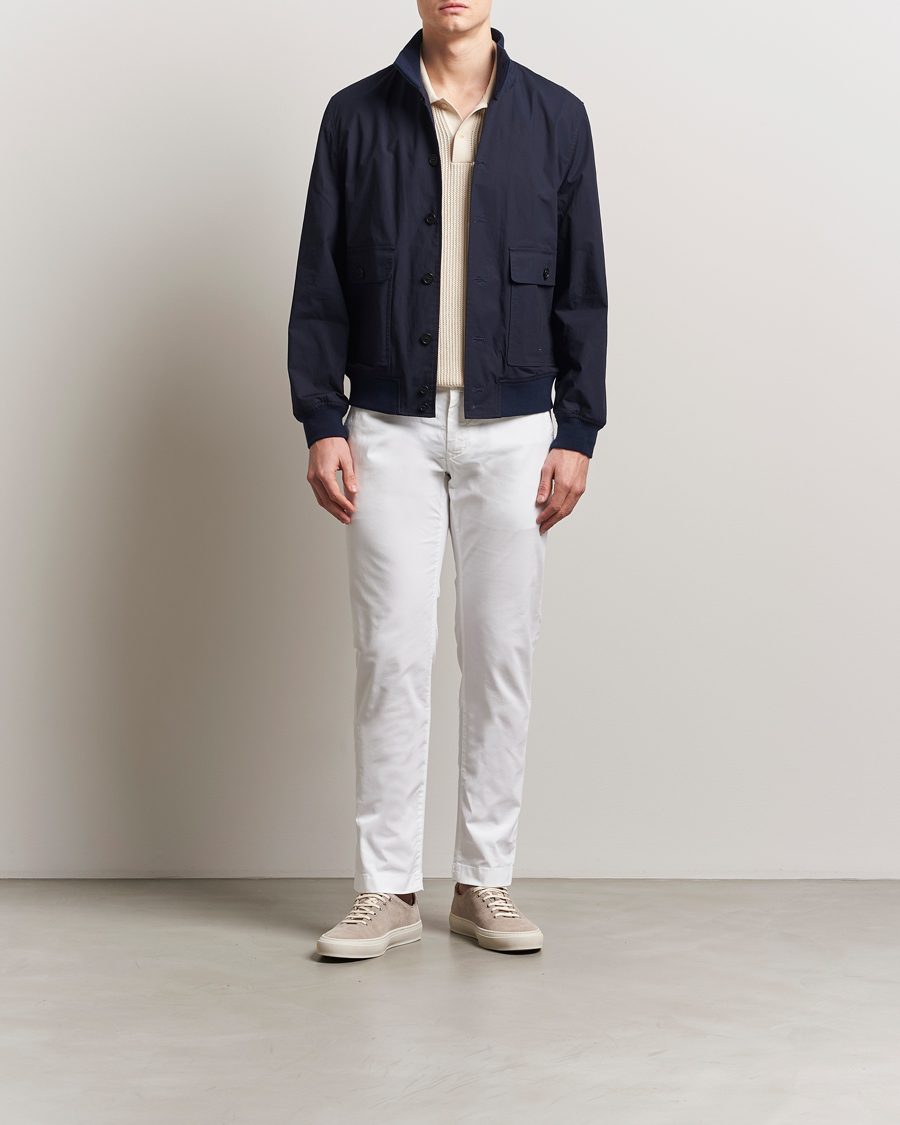Heren | Broeken | Jacob Cohën | Bobby Cotton Gabardine Chinos White