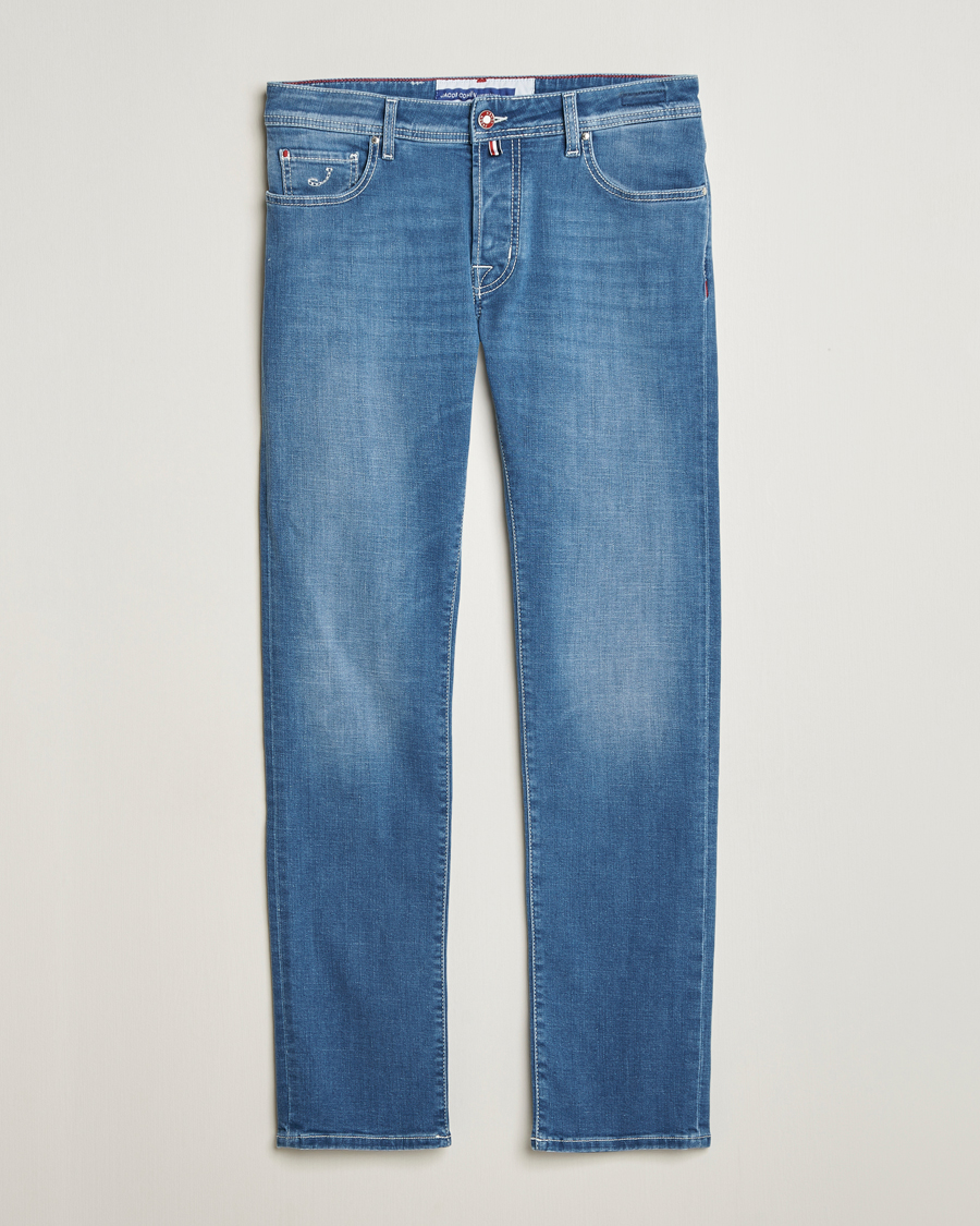 Heren | Jeans | Jacob Cohën | Bard Slim Fit Stretch Vintage Jeans Medium Blue