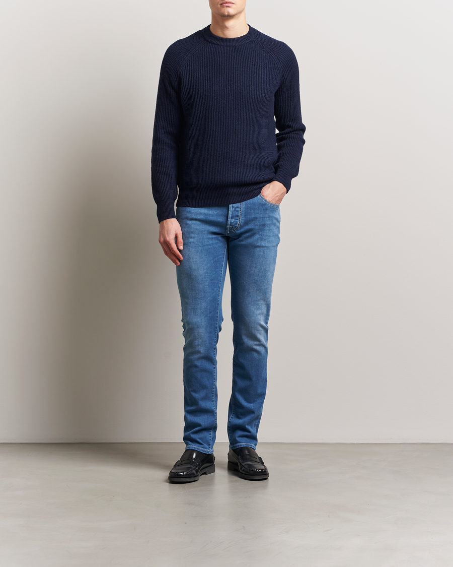 Heren | Jeans | Jacob Cohën | Bard Slim Fit Stretch Vintage Jeans Medium Blue