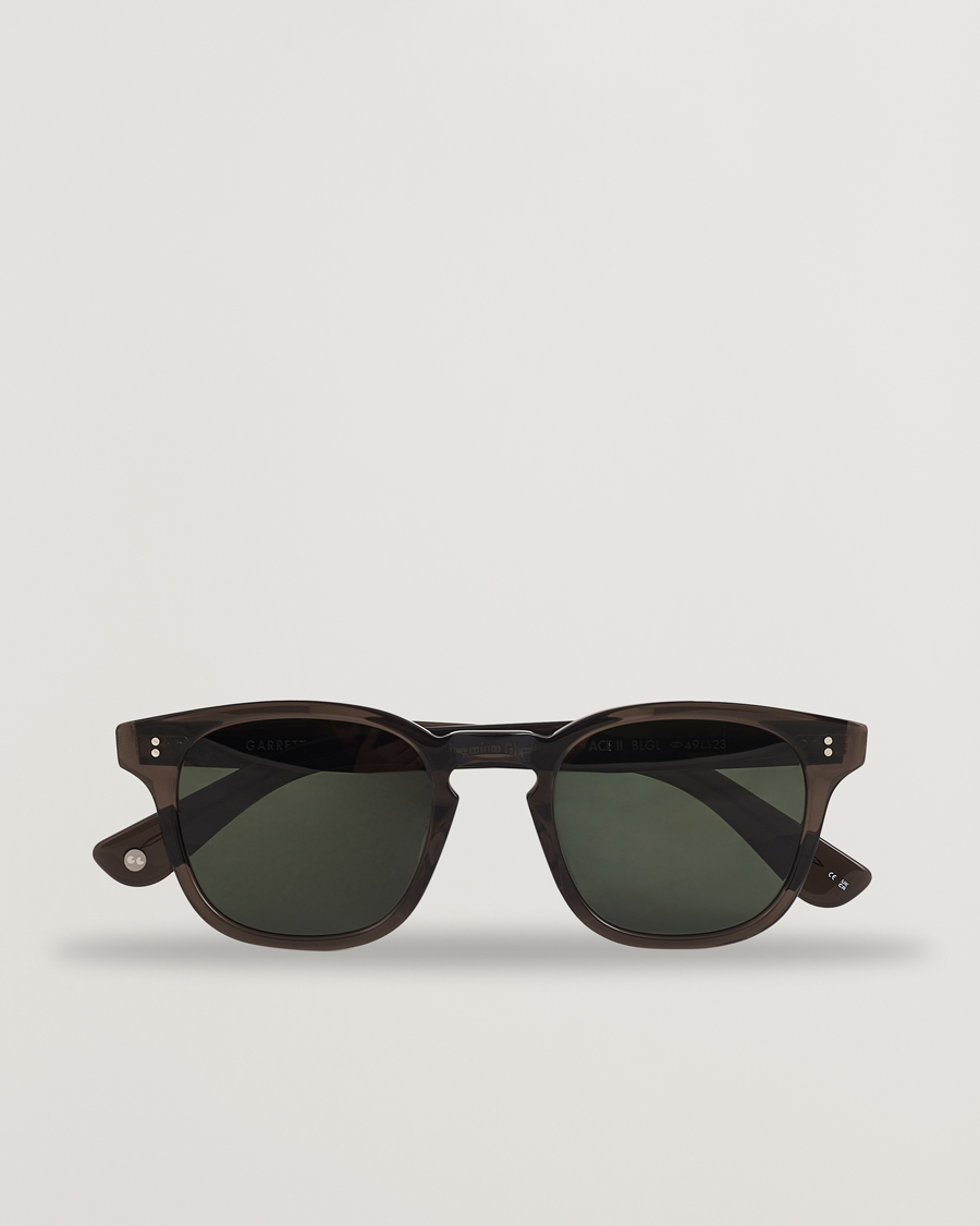 Heren | Zonnebrillen | Garrett Leight | Ace II 49 Sunglasses Black Glass
