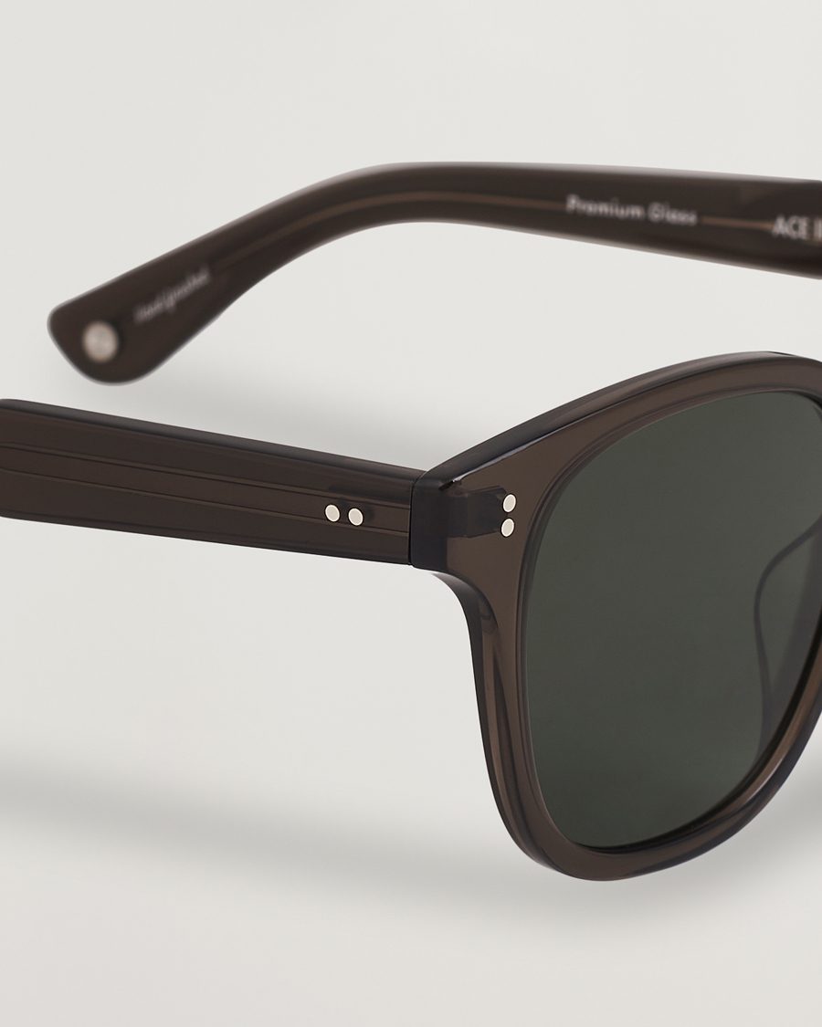 Heren | Zonnebrillen | Garrett Leight | Ace II 49 Sunglasses Black Glass