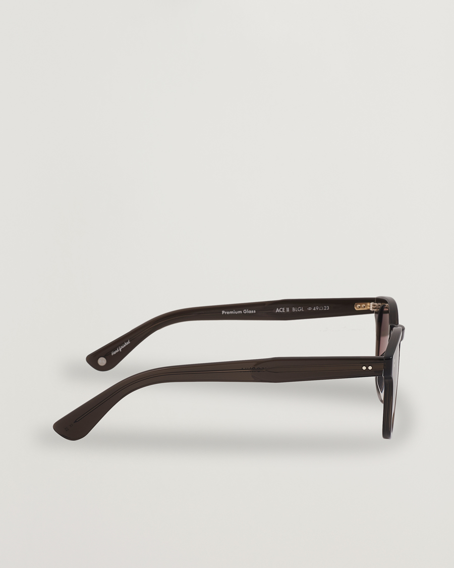 Heren | Zonnebrillen | Garrett Leight | Ace II 49 Sunglasses Black Glass
