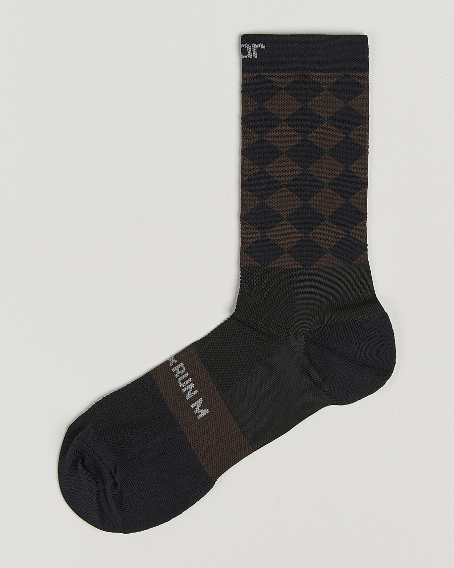 Heren | Ondergoed | SOAR Running | Diamond Crew Sock Black/Brown
