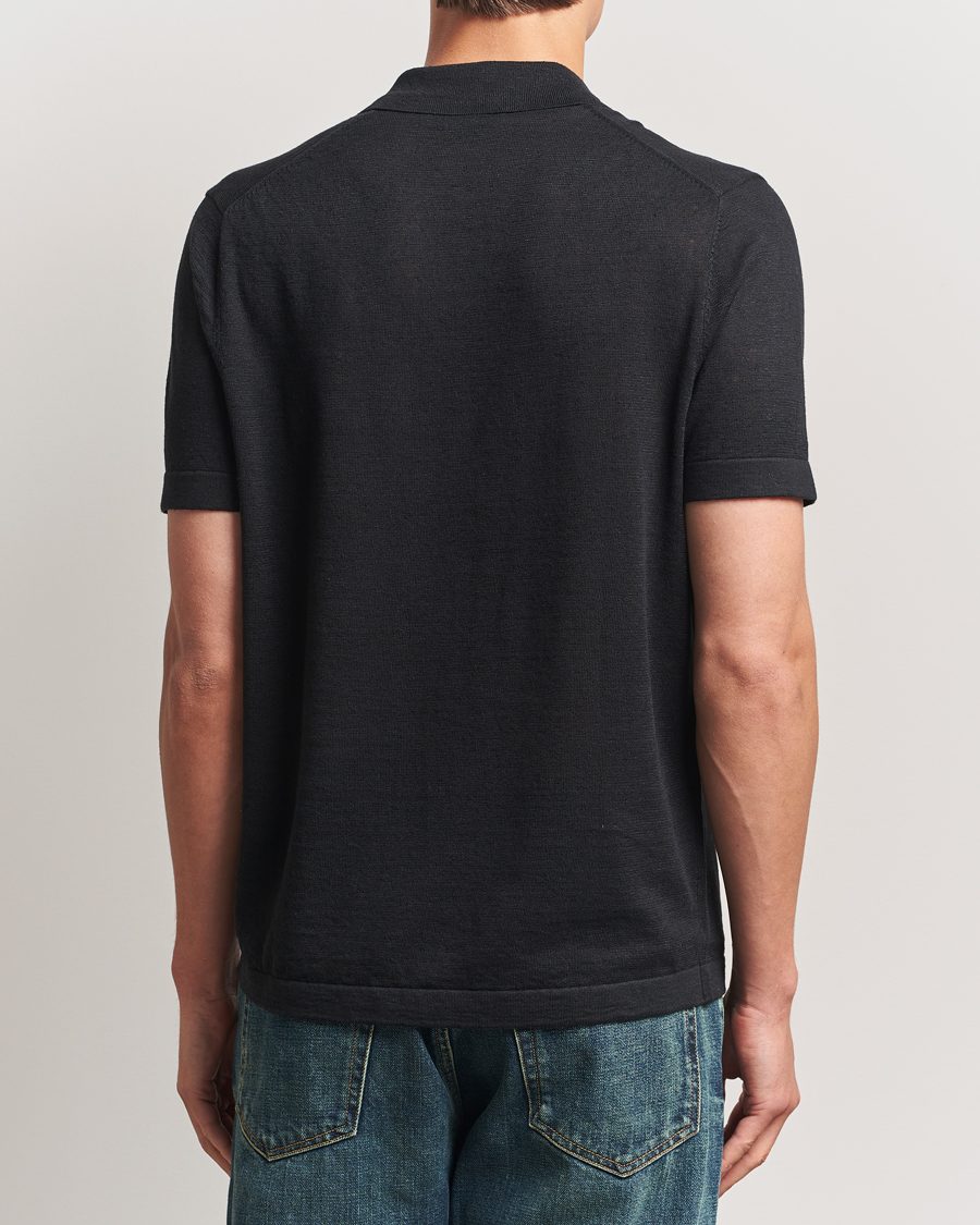 Homme | Polos | LES DEUX | Emmanuel Knit Polo Black