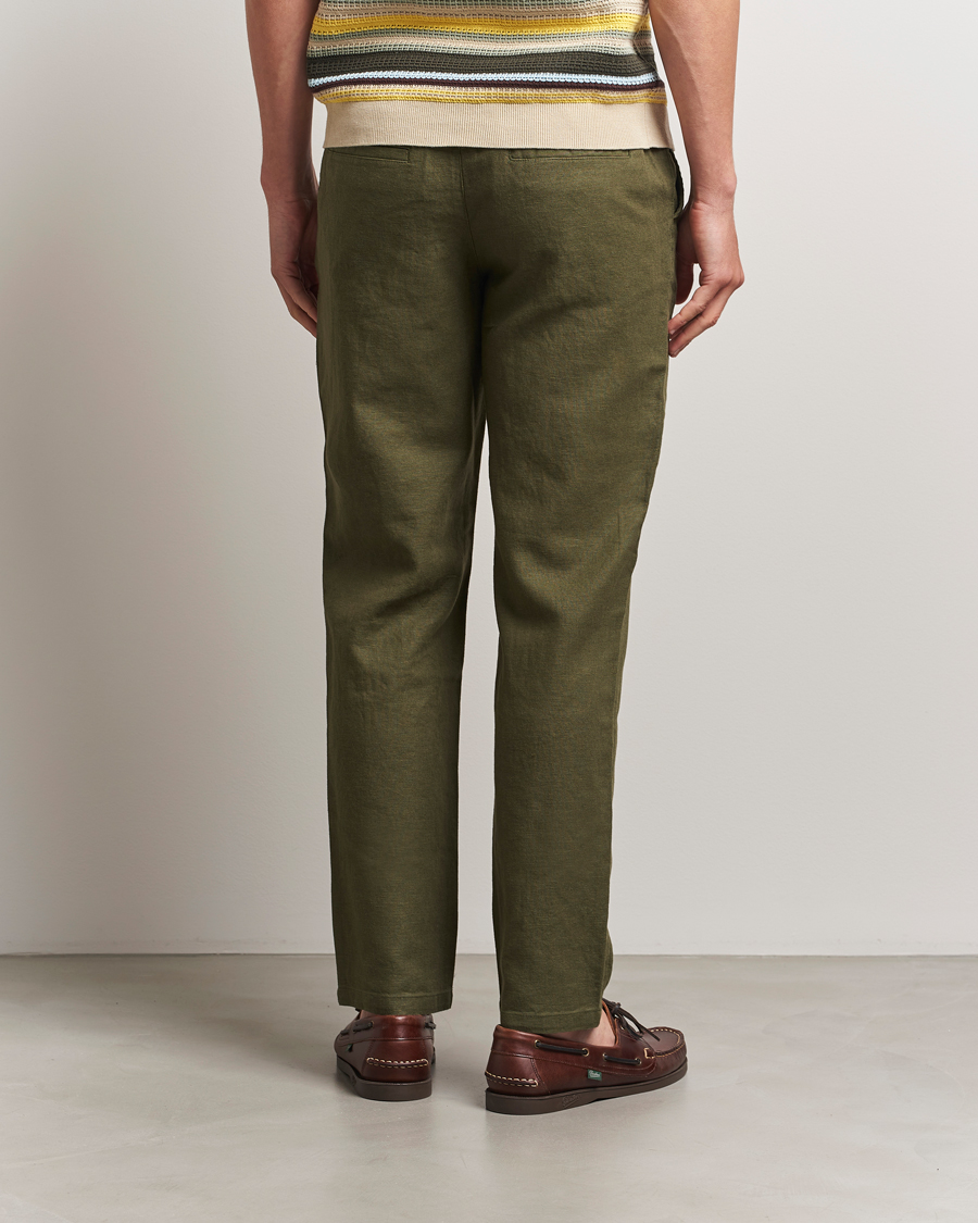 Heren | Broeken | LES DEUX | Patrick Linen Pants Olive Night