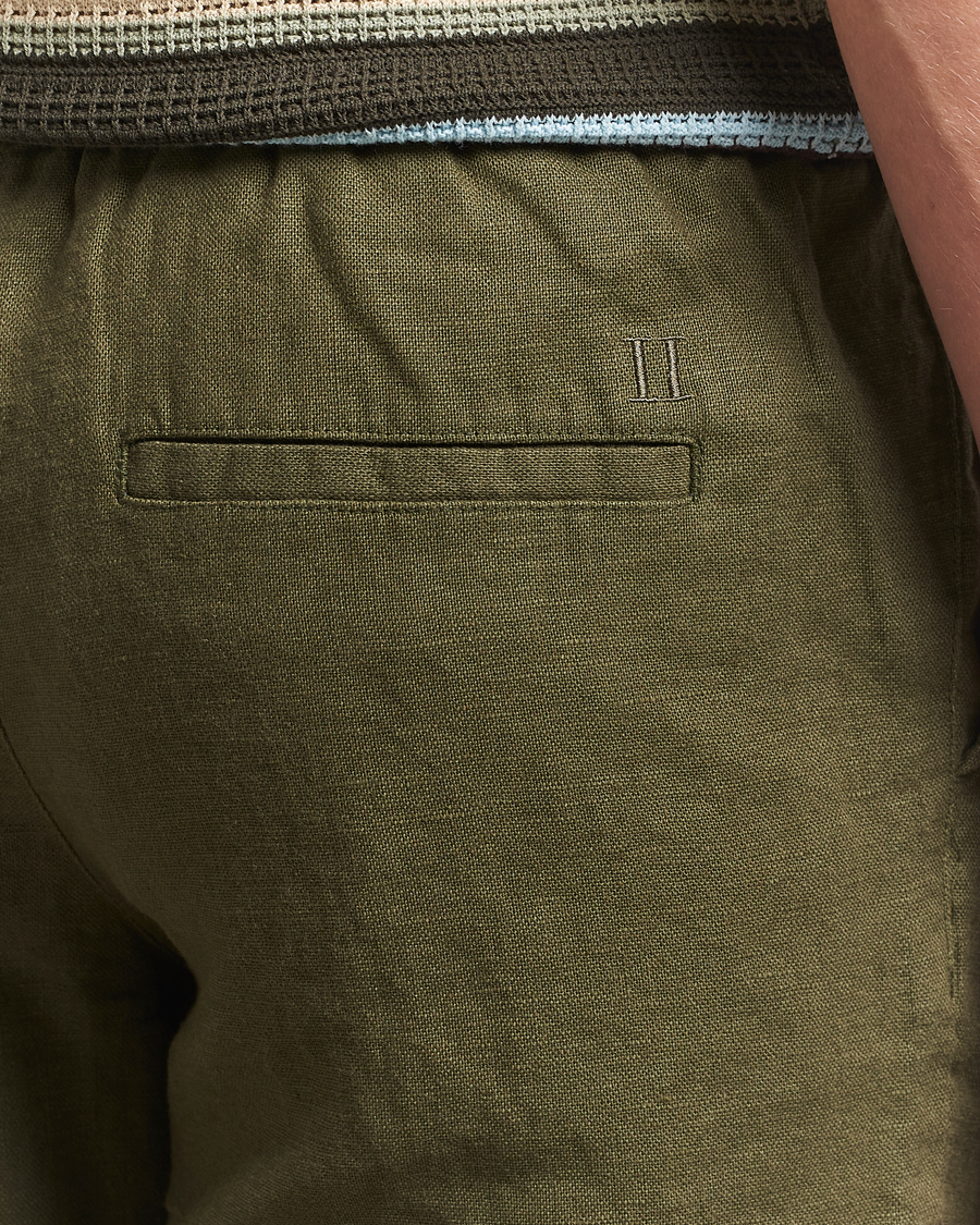 Heren | Broeken | LES DEUX | Patrick Linen Pants Olive Night