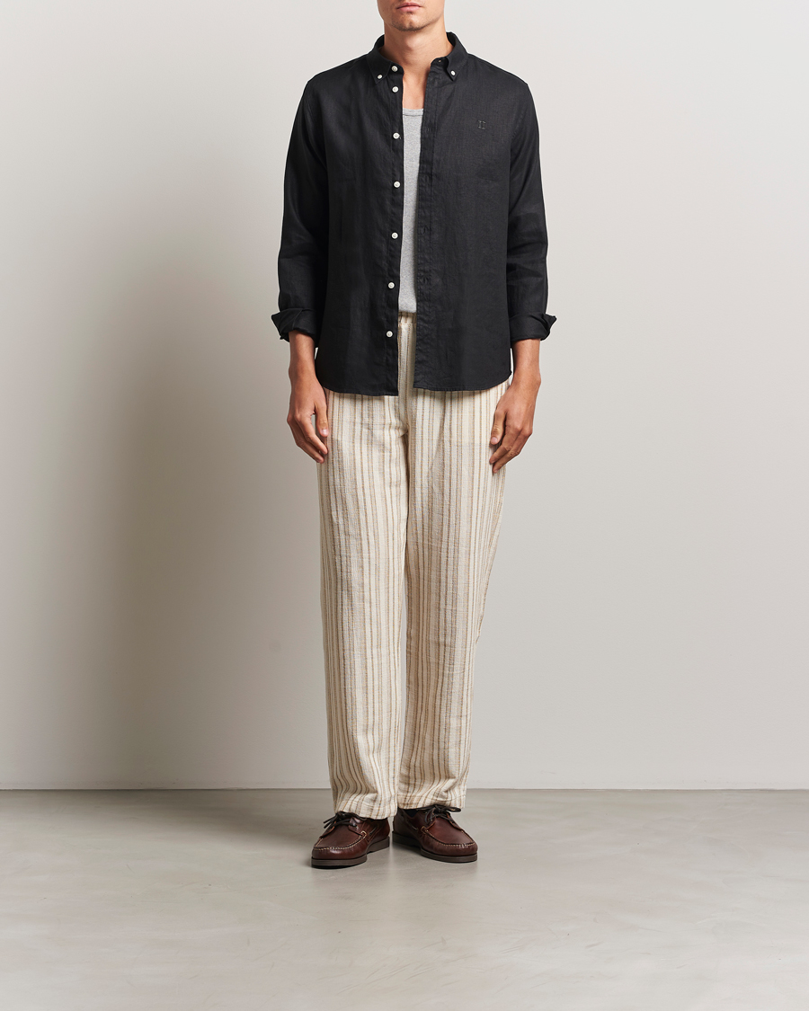 Homme | Chemises | LES DEUX | Konrad Linen Shirt Black