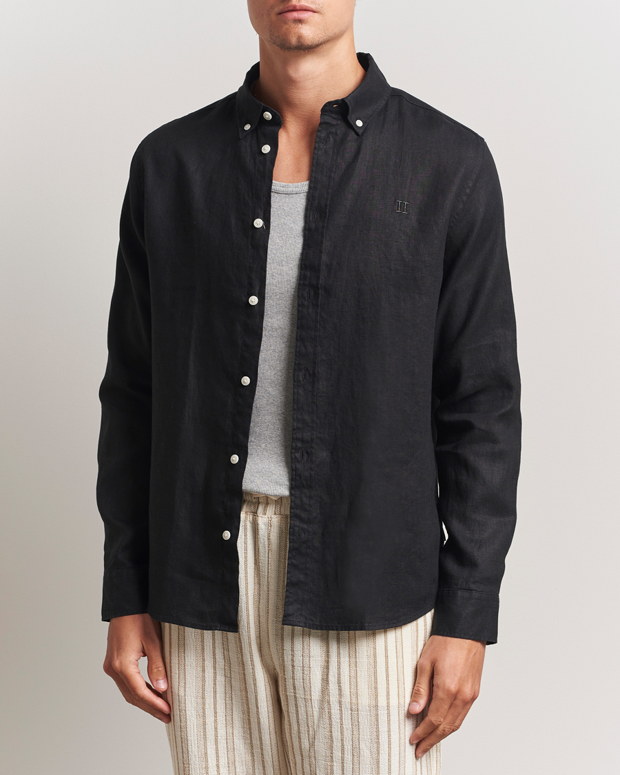 Homme | Chemises | LES DEUX | Konrad Linen Shirt Black