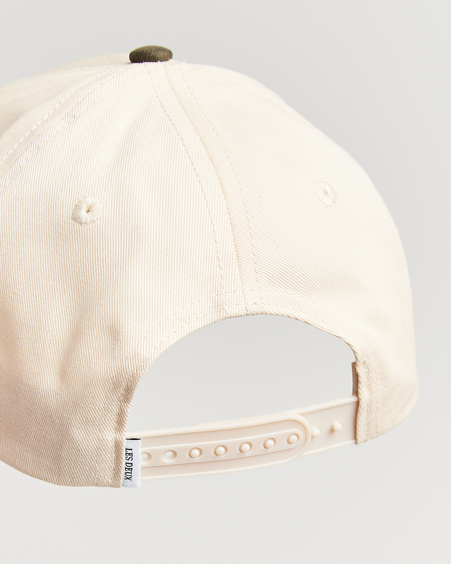 Homme | Bobs Et Casquettes | LES DEUX | Brad Contrast Suede Baseball Cap Ivory