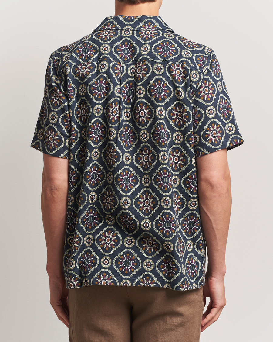 Heren | Overhemden | LES DEUX | Lucas AOP Tapestry Shirt Dark Navy