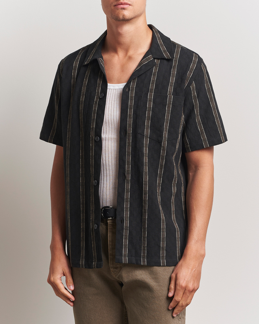 Heren | Overhemden | LES DEUX | Lucas Check Dobby Shirt Black