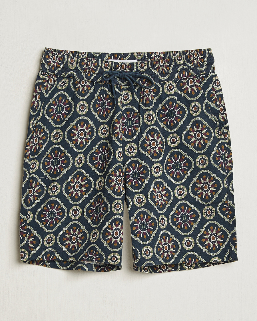 Heren | Korte broek | LES DEUX | Otto AOP Tapestry Shorts Dark Navy