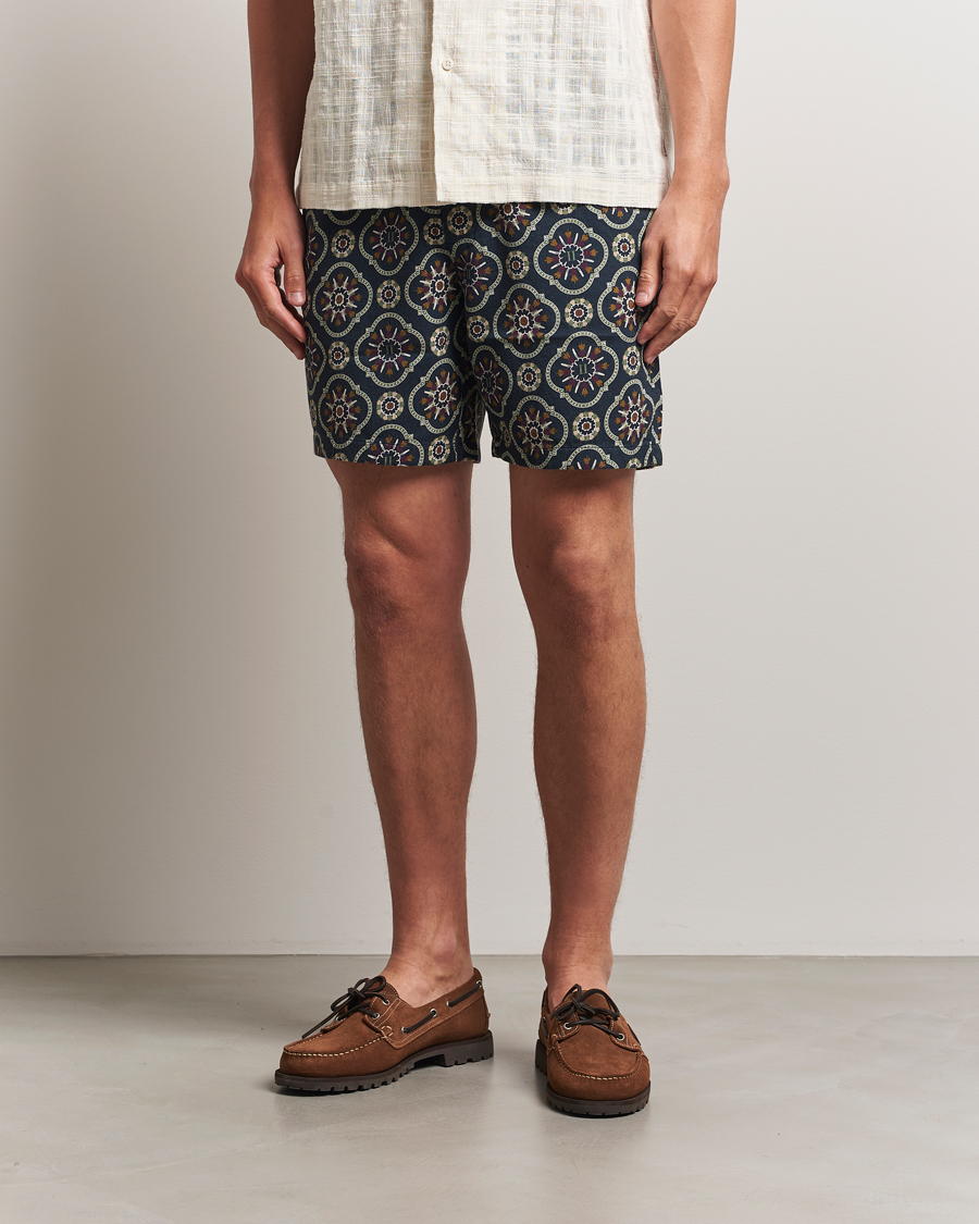 Heren | Korte broek | LES DEUX | Otto AOP Tapestry Shorts Dark Navy
