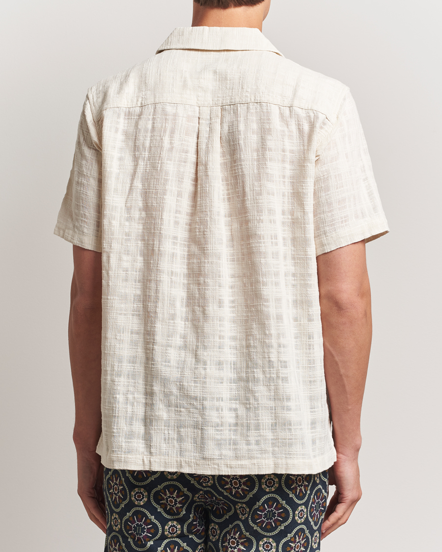 Heren | Overhemden | LES DEUX | Lesley Slub Short Sleeve Shirt Ivory