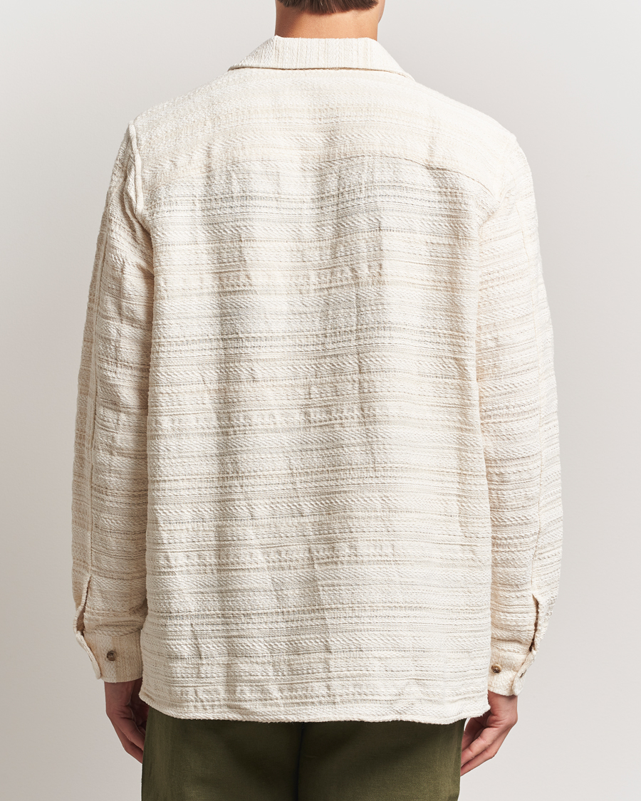 Heren | Overhemden | LES DEUX | Jonas Structure Stripe Overshirt Ivory