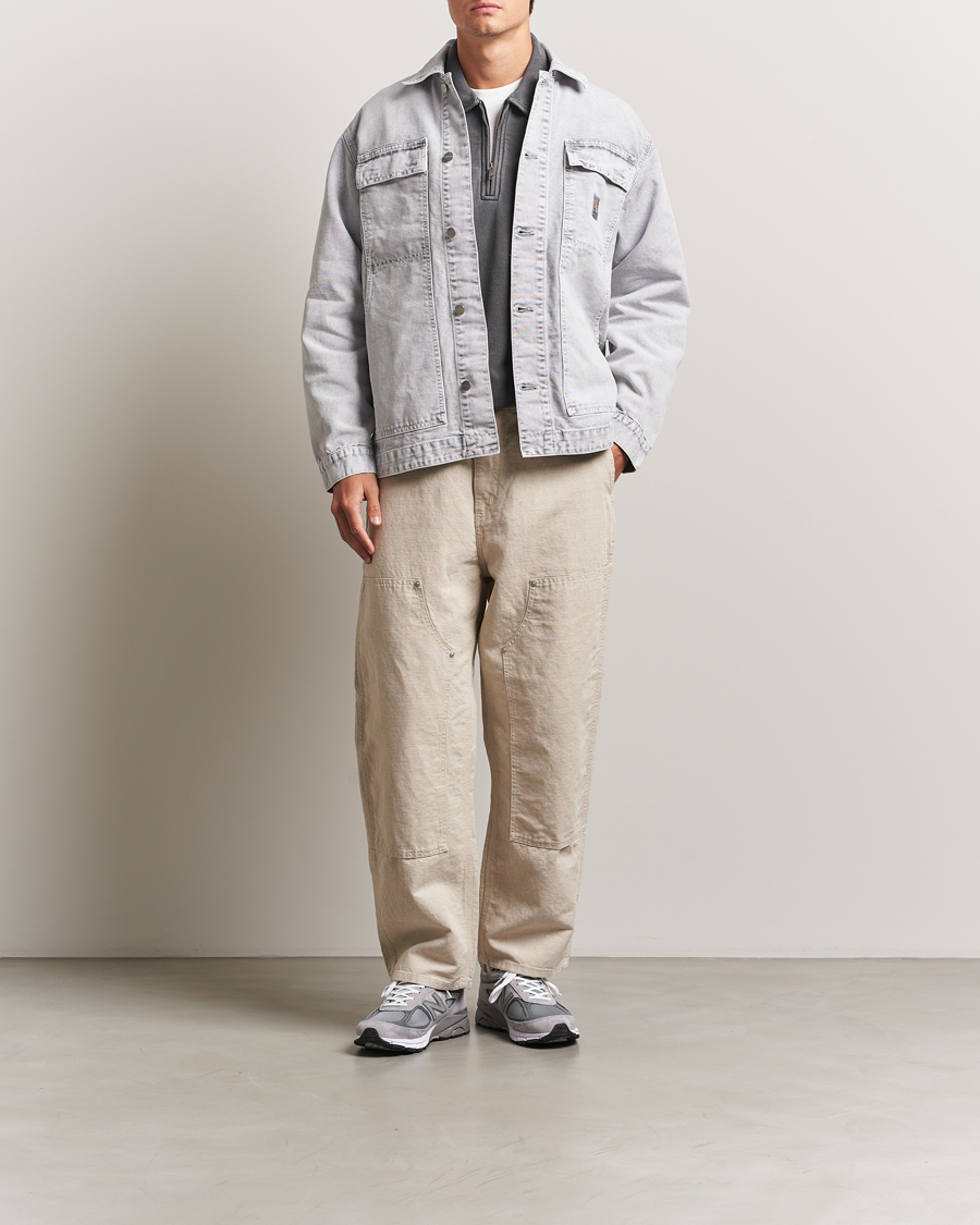 Heren | Broeken | Carhartt WIP | Walter Double Knee Cotton/Linen Pant Natural