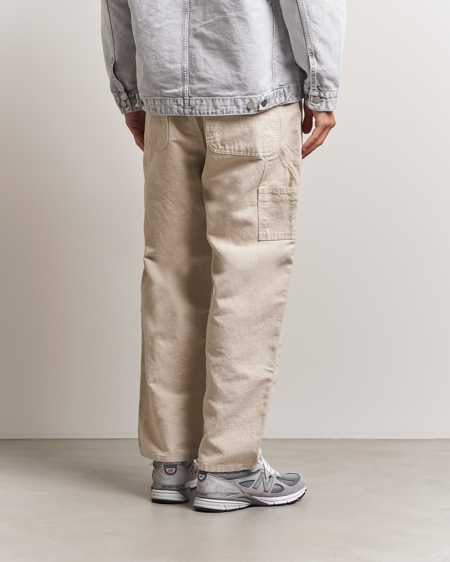 Heren | Broeken | Carhartt WIP | Walter Double Knee Cotton/Linen Pant Natural