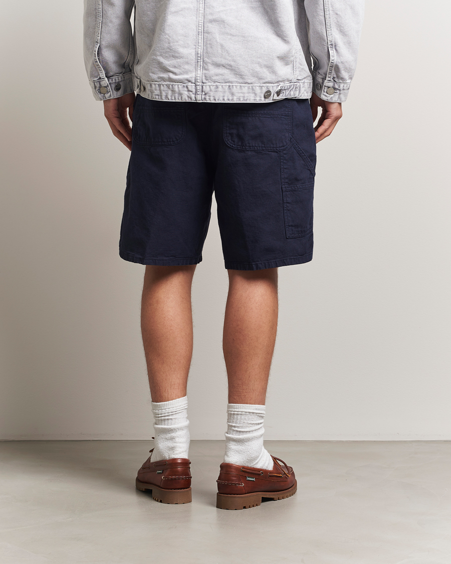 Heren | Korte broek | Carhartt WIP | Walter Single Knee Cotton/Linen Short Dark Navy