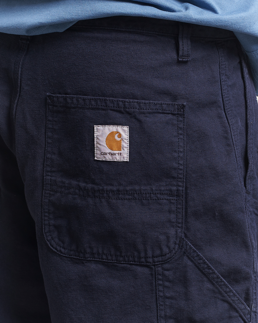 Heren | Korte broek | Carhartt WIP | Walter Single Knee Cotton/Linen Short Dark Navy