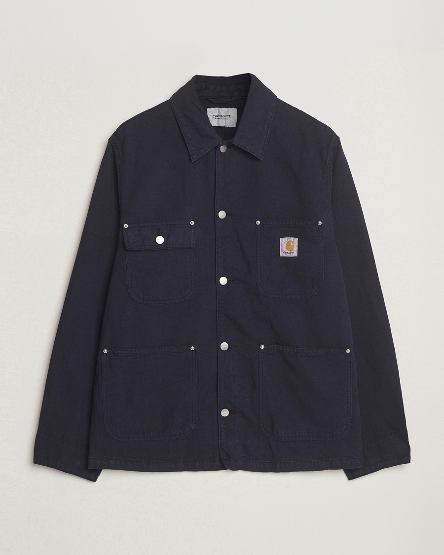 Heren | Jassen | Carhartt WIP | Walter Cotton/Linen Chore Coat Dark Navy