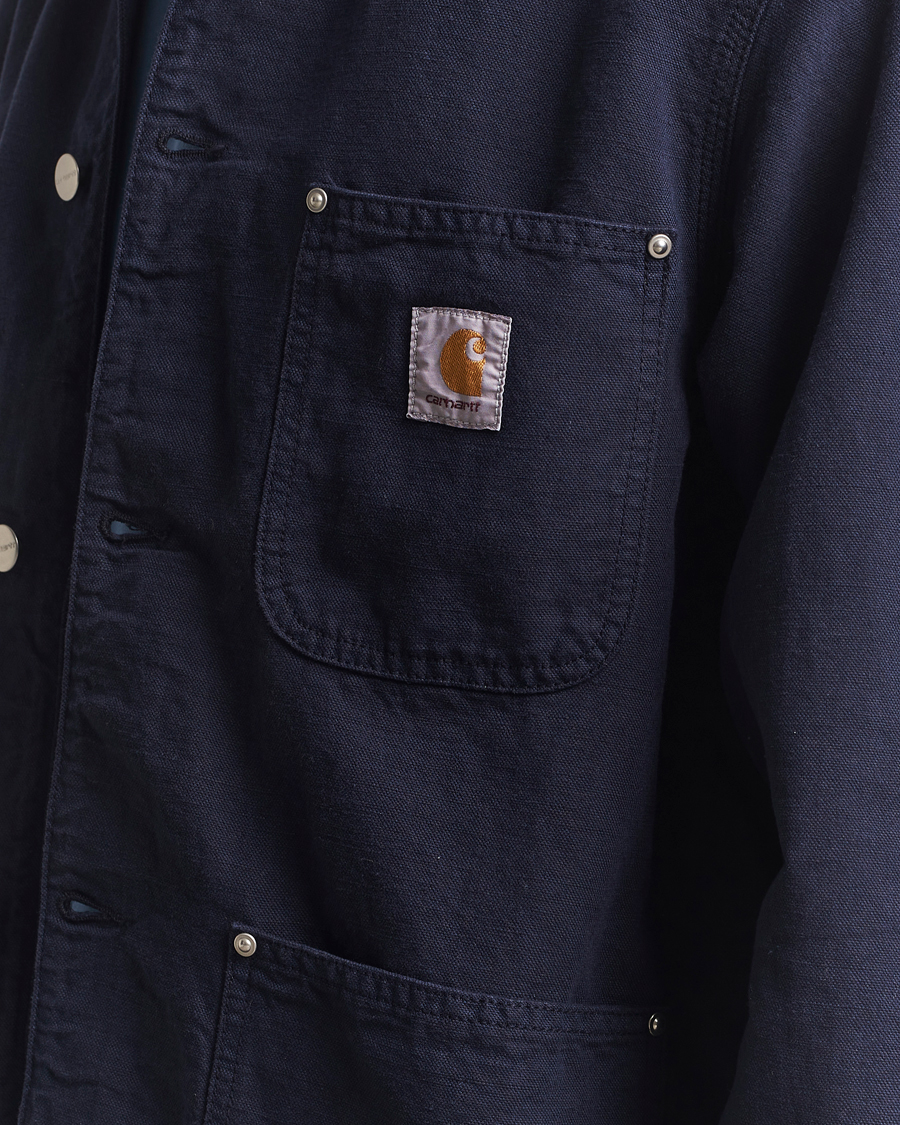 Heren | Jassen | Carhartt WIP | Walter Cotton/Linen Chore Coat Dark Navy
