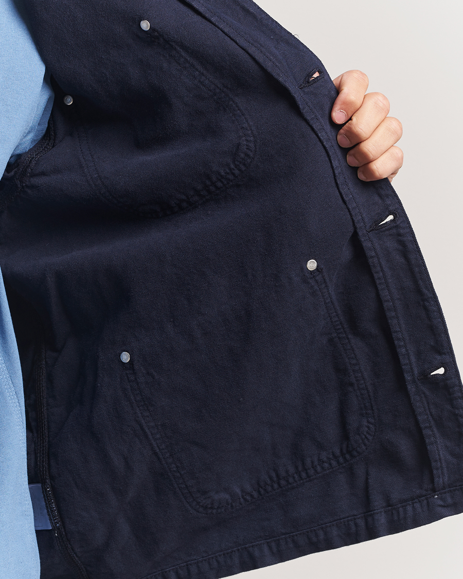 Heren | Jassen | Carhartt WIP | Walter Cotton/Linen Chore Coat Dark Navy