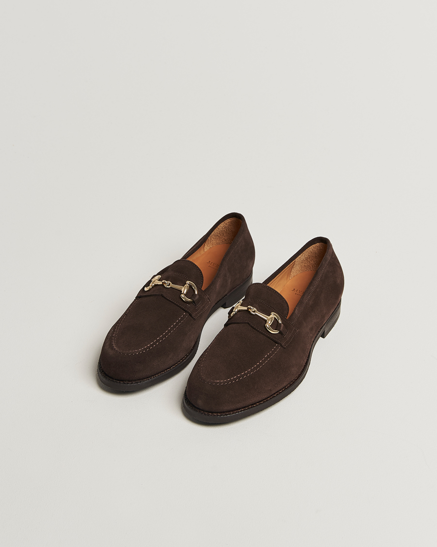 Heren | Instappers | Myrqvist | Karlberg Loafer Dark Brown Suede