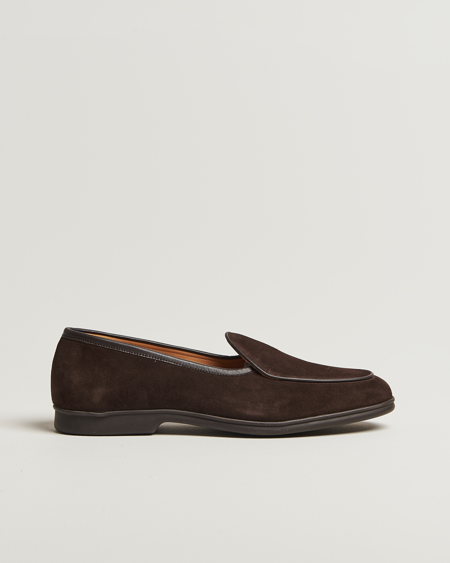 Homme | Loafers | Myrqvist | Ängby Walker Loafer Dark Brown Suede