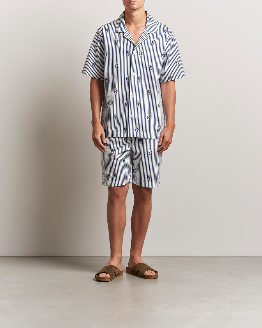 Homme | Peignoirs Et Pyjamas | Polo Ralph Lauren | Cotton Short Sleeve Pyjama Set Stripe/Bear