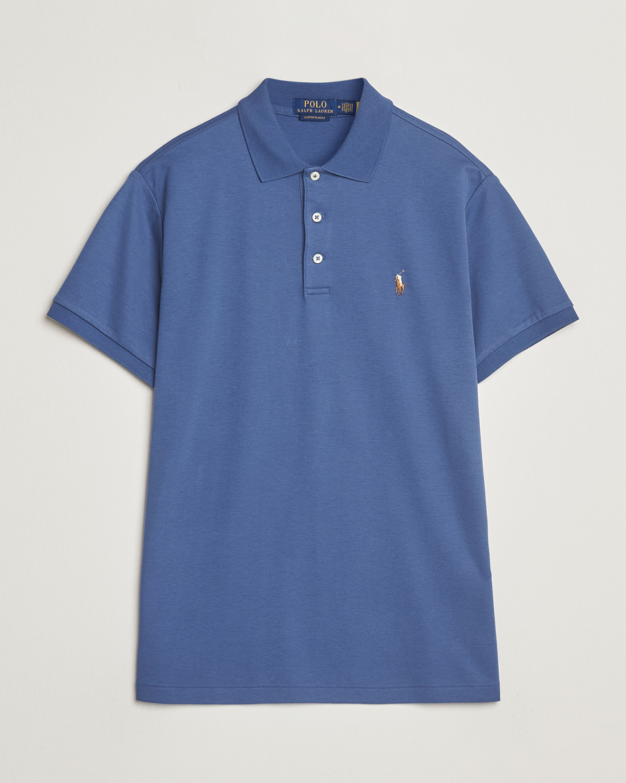 Heren | Polo's | Polo Ralph Lauren | Luxury Pima Cotton Polo Earth Blue