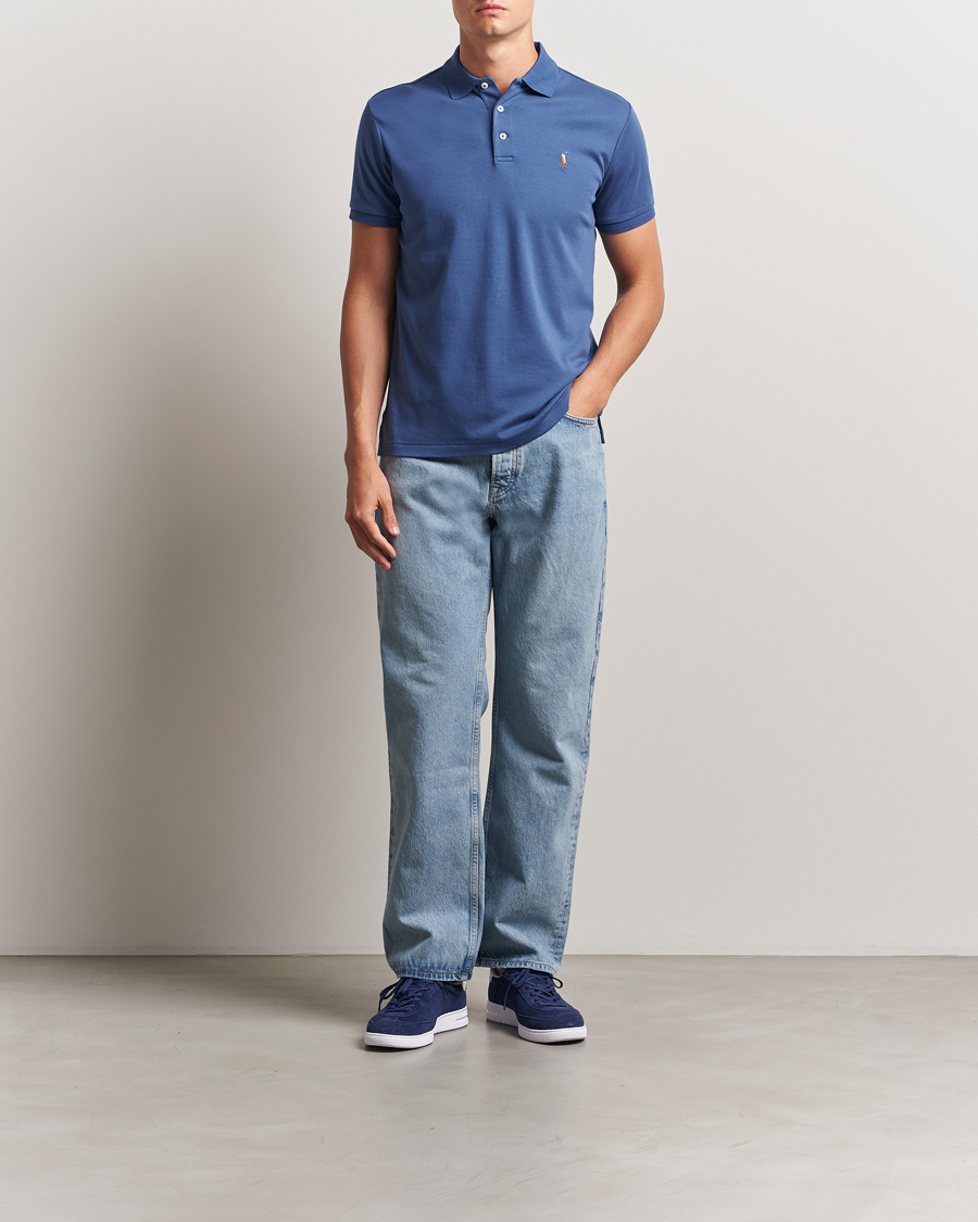 Heren | Polo's | Polo Ralph Lauren | Luxury Pima Cotton Polo Earth Blue