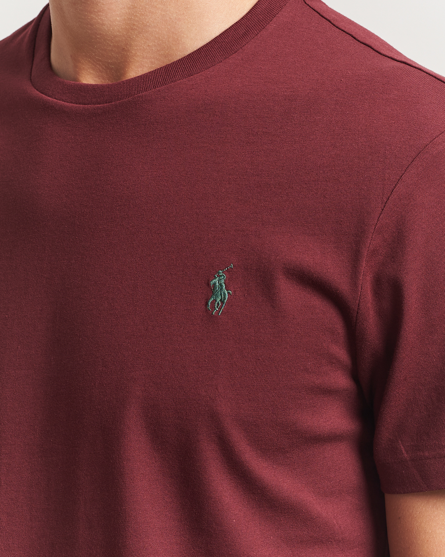 Homme | T-shirts | Polo Ralph Lauren | Custom Slim Fit Crew Neck T-Shirt Red Wine