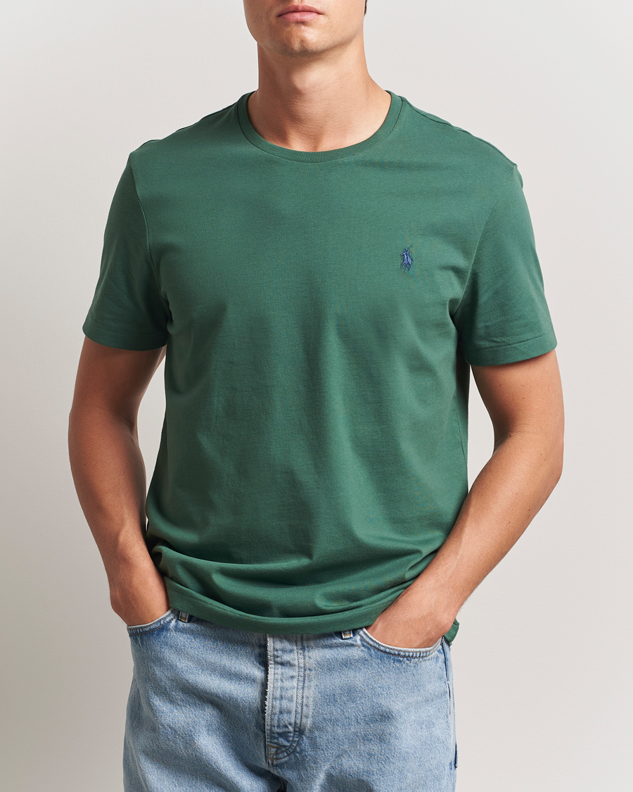Homme | T-shirts | Polo Ralph Lauren | Custom Slim Fit Crew Neck T-Shirt Washed Forest