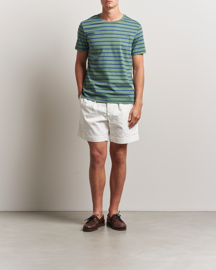 Homme | T-shirts | Polo Ralph Lauren | Custom Slim Fit Striped Tee Green/Old Royal
